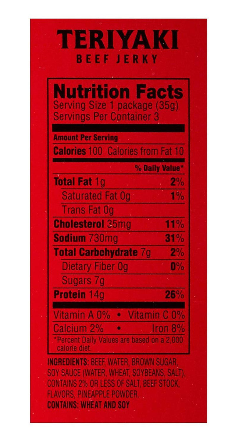 Beef Jerky Variety Pack: 3 Original Flavored, 3 Tender Bites, 3 Teriyaki (1.25 Ounces per Package)