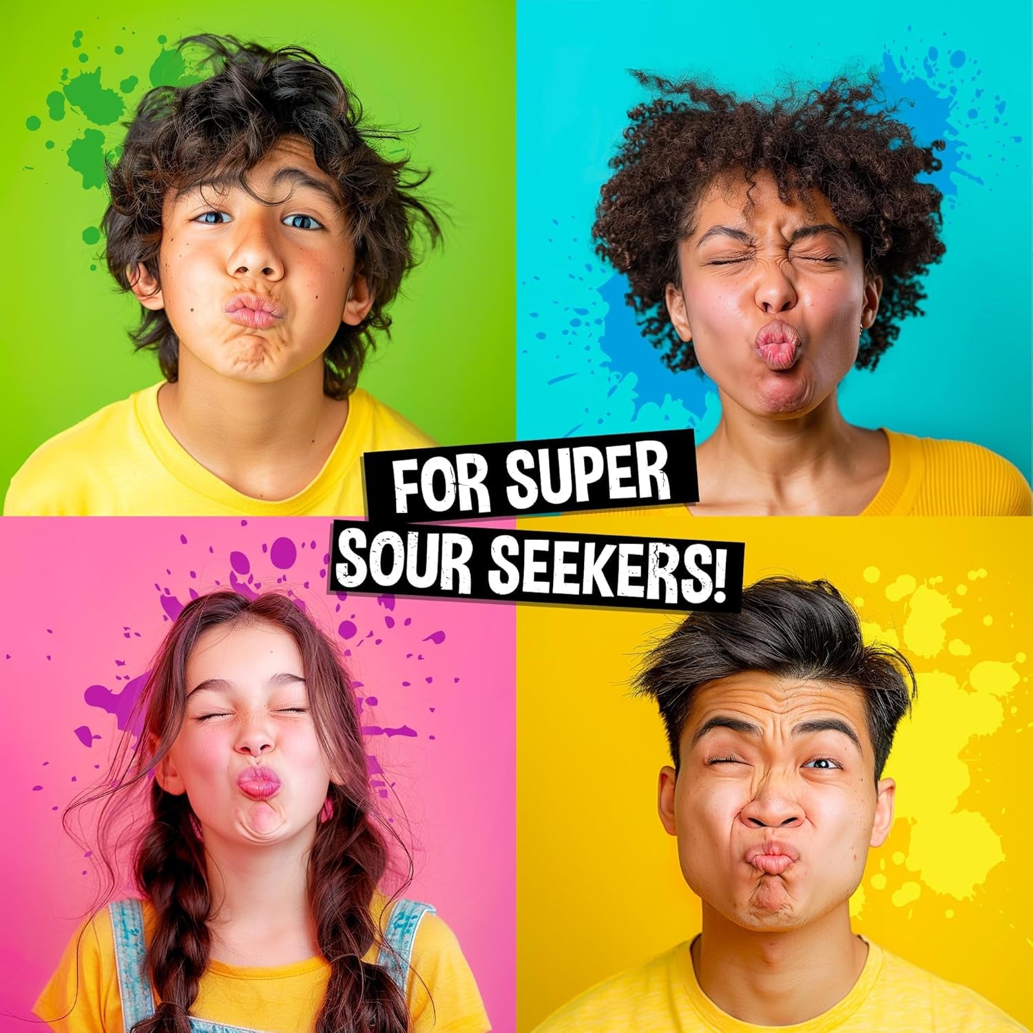 - Extreme Sour Hard Candy - Assorted Flavors - Sour Apple, Black Cherry, Blue Raspberry, Lemon & Watermelon Flavors - 2 Oz. Bag