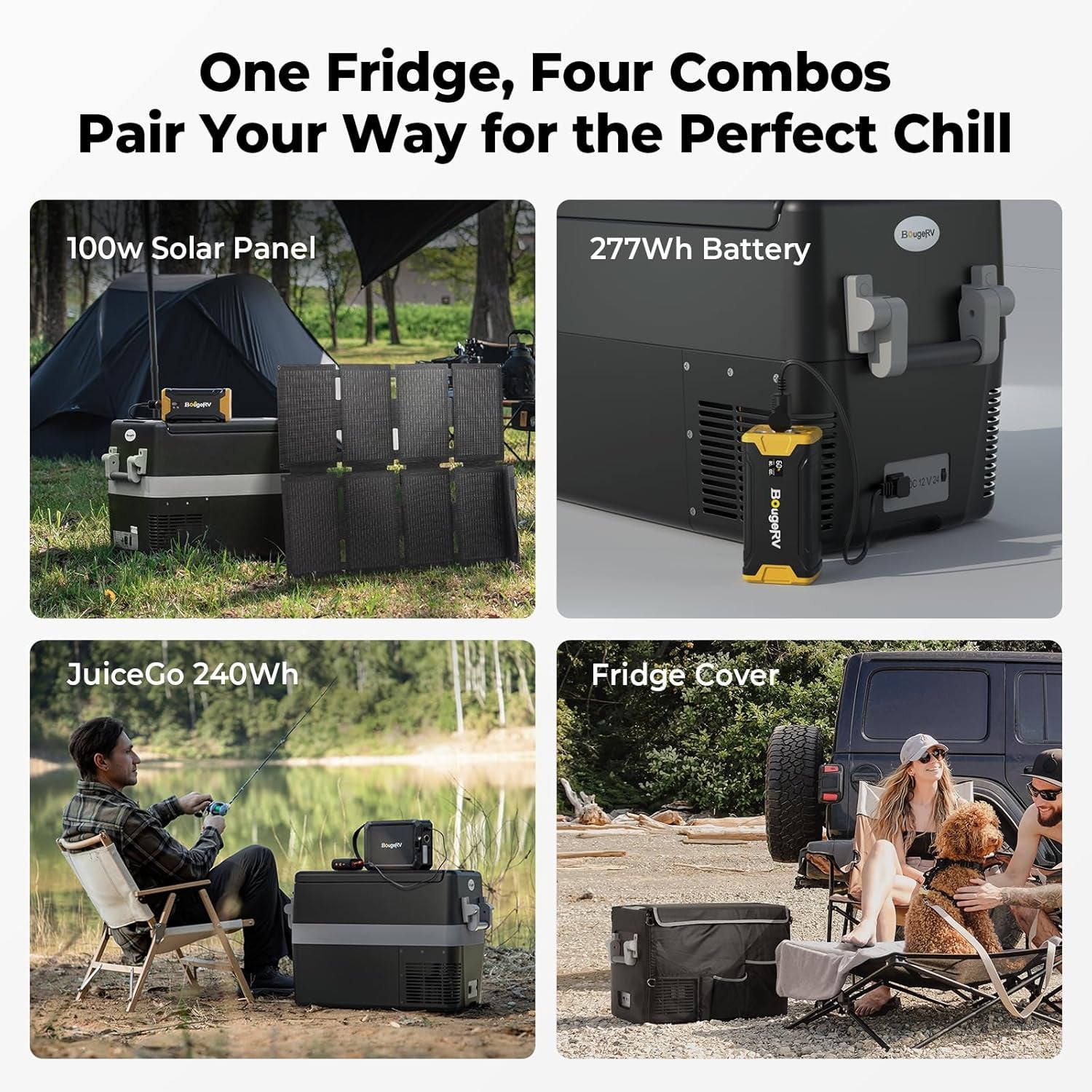 12V Refrigerator Fridge Freezer Portable Car Fridge 42 Quart Electric Cooler 12V/24V DC 110~240V AC for RV Camper Truck Jeep Pickup SUV Van Boat Camping Tailgating Road Trip Outdoor Travel