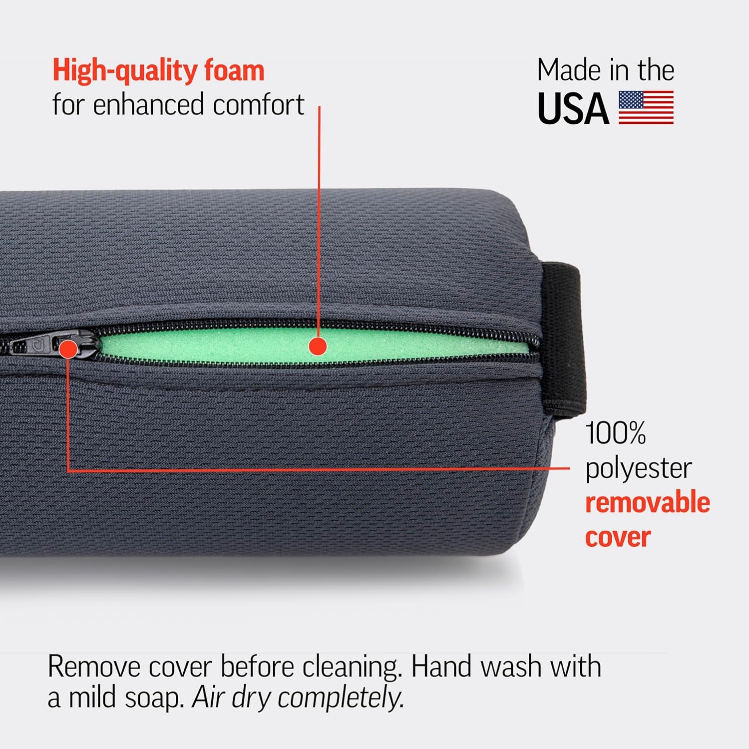 the Original Mckenzie Early Compliance Lumbar Roll – USA Made Low Back Support and Lumbar Support for Office Chair — Lumbar Support for Car Seats, Desk Chair Back Support