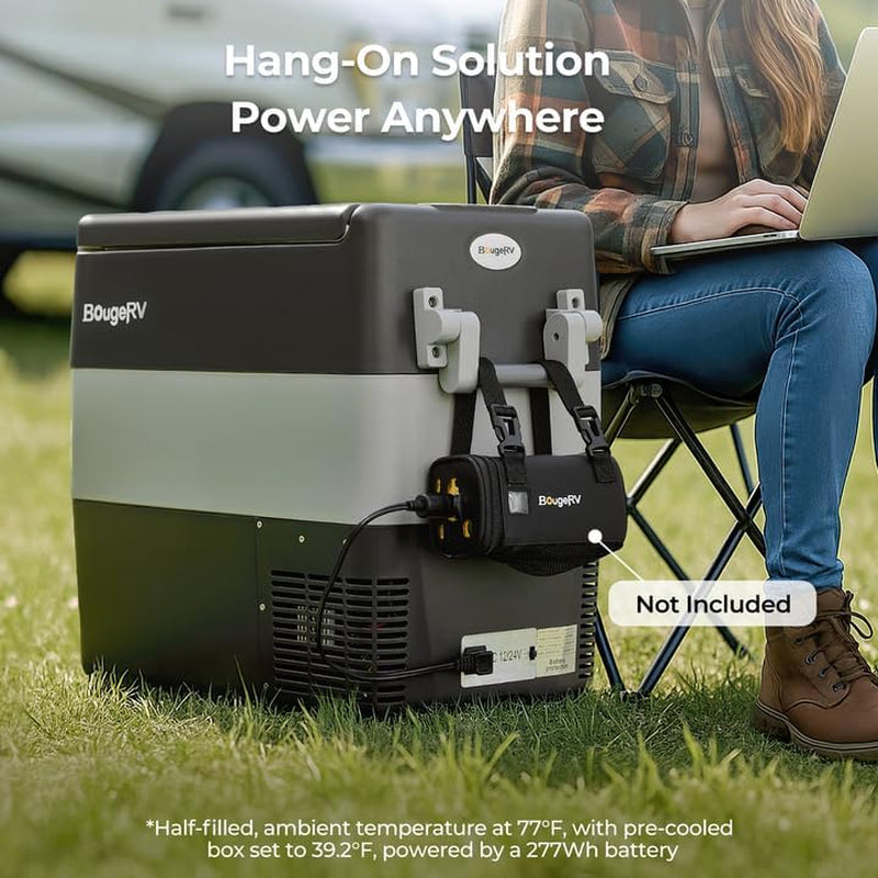 12V Refrigerator Fridge Freezer Portable Car Fridge 42 Quart Electric Cooler 12V/24V DC 110~240V AC for RV Camper Truck Jeep Pickup SUV Van Boat Camping Tailgating Road Trip Outdoor Travel