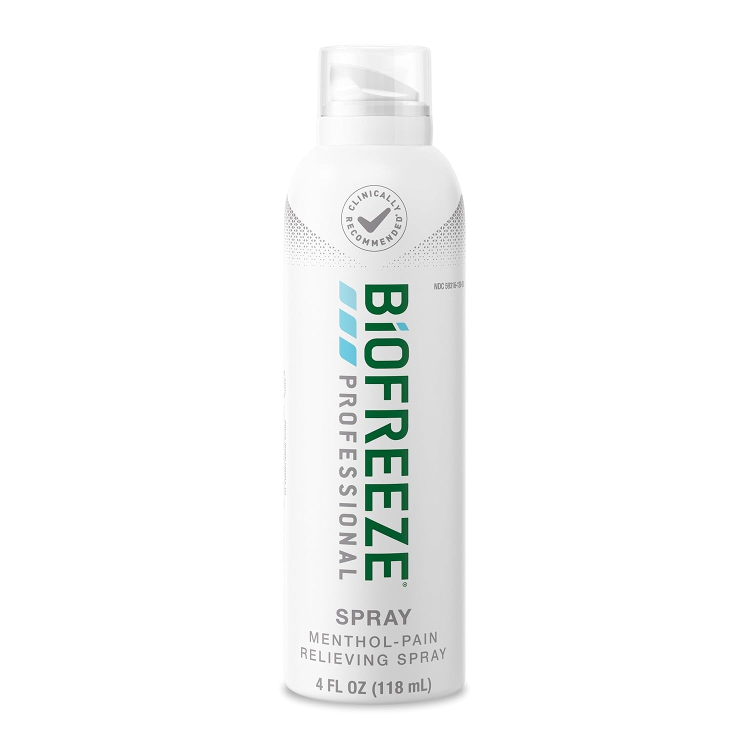 Professional Menthol Pain Relieving Spray 4 FL OZ Colorless Aerosol Spray for Relief Associated with Sore Muscles, Arthritis, Simple Backaches, and Joint Pain (Packaging May Vary)