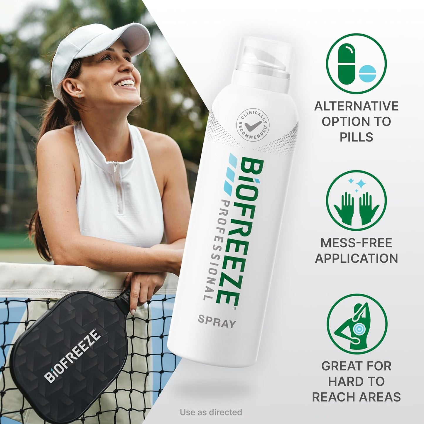 Professional Menthol Pain Relieving Spray 4 FL OZ Colorless Aerosol Spray for Relief Associated with Sore Muscles, Arthritis, Simple Backaches, and Joint Pain (Packaging May Vary)